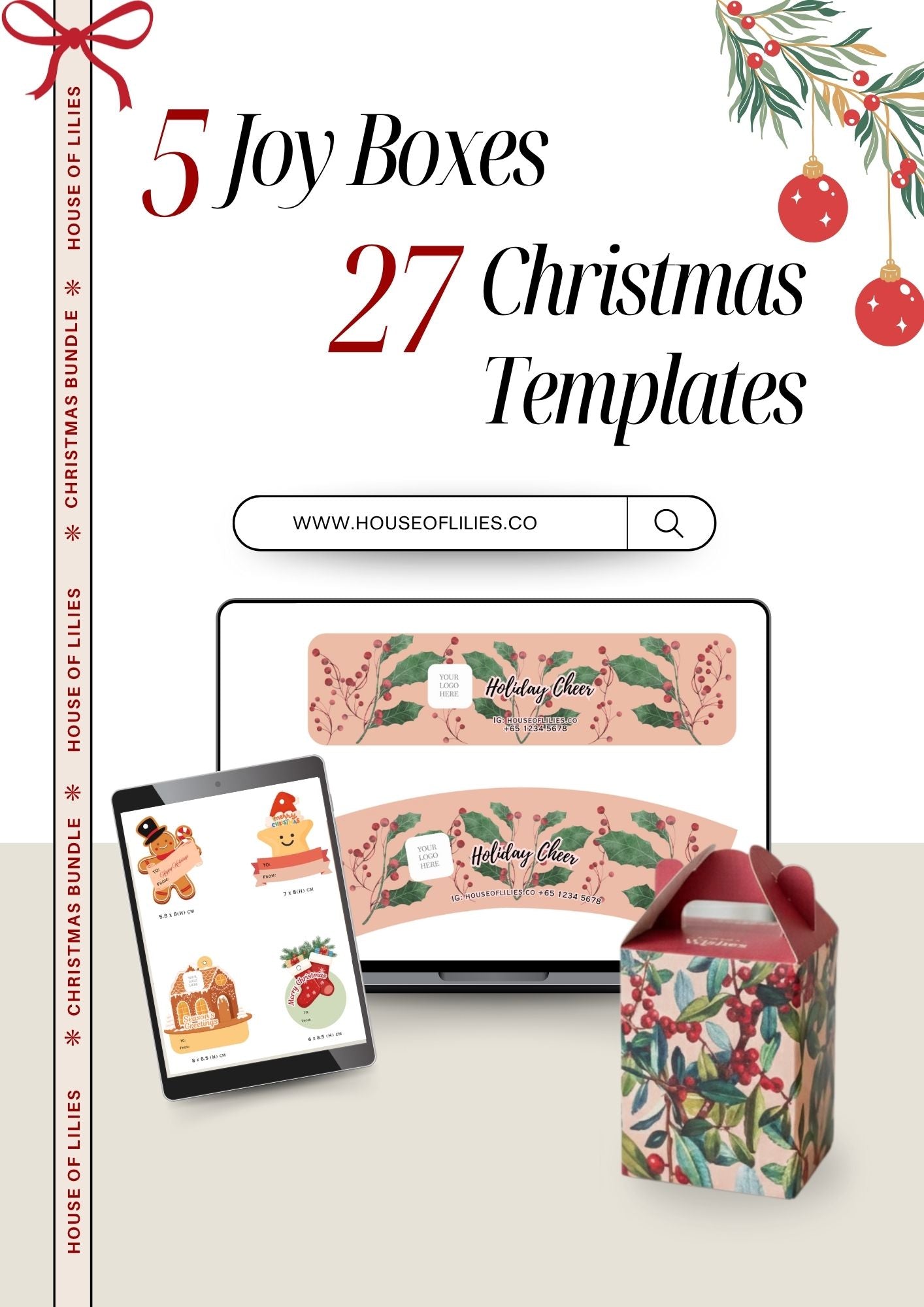 Joy Box + Christmas Templates (FREE DELIVERY)