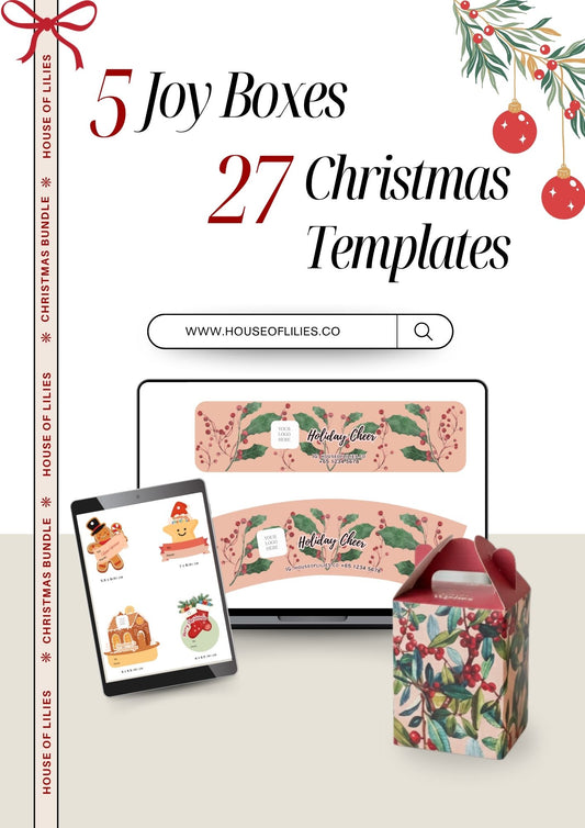 Joy Box + Christmas Templates (FREE DELIVERY)