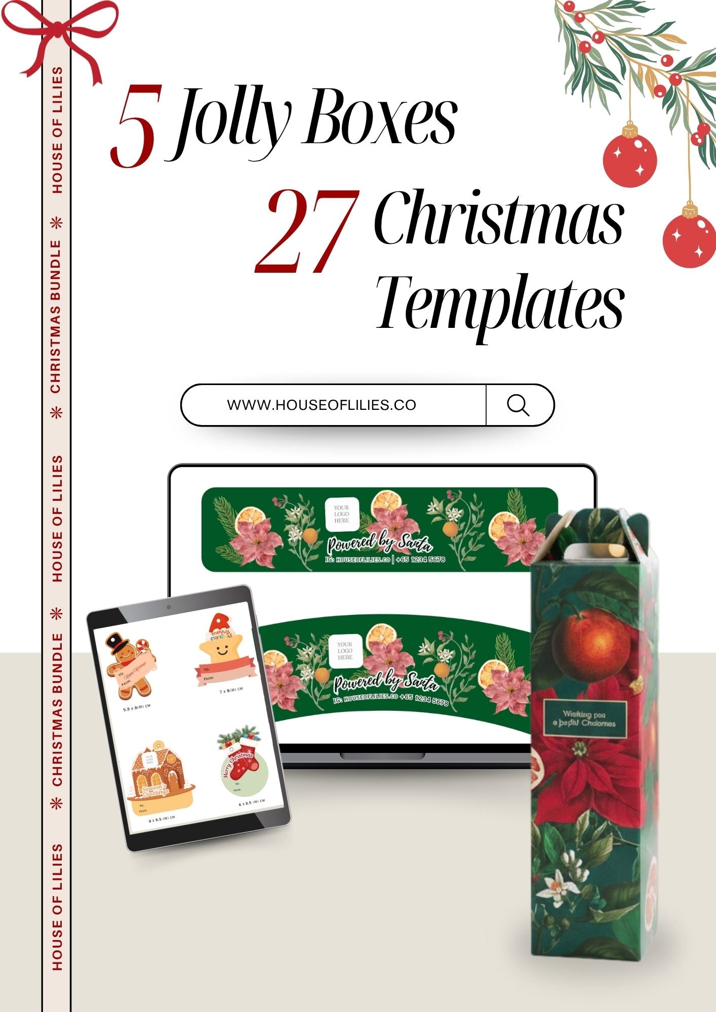 Jolly Box + Christmas Templates (FREE DELIVERY)