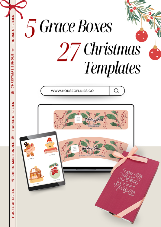 Grace Box + Christmas Templates (FREE DELIVERY)
