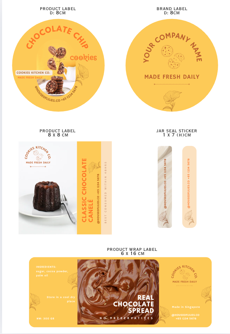 The Lilies Flavor Collection ( I ) – Strawberry, Peanut & Chocolate Label Bundle