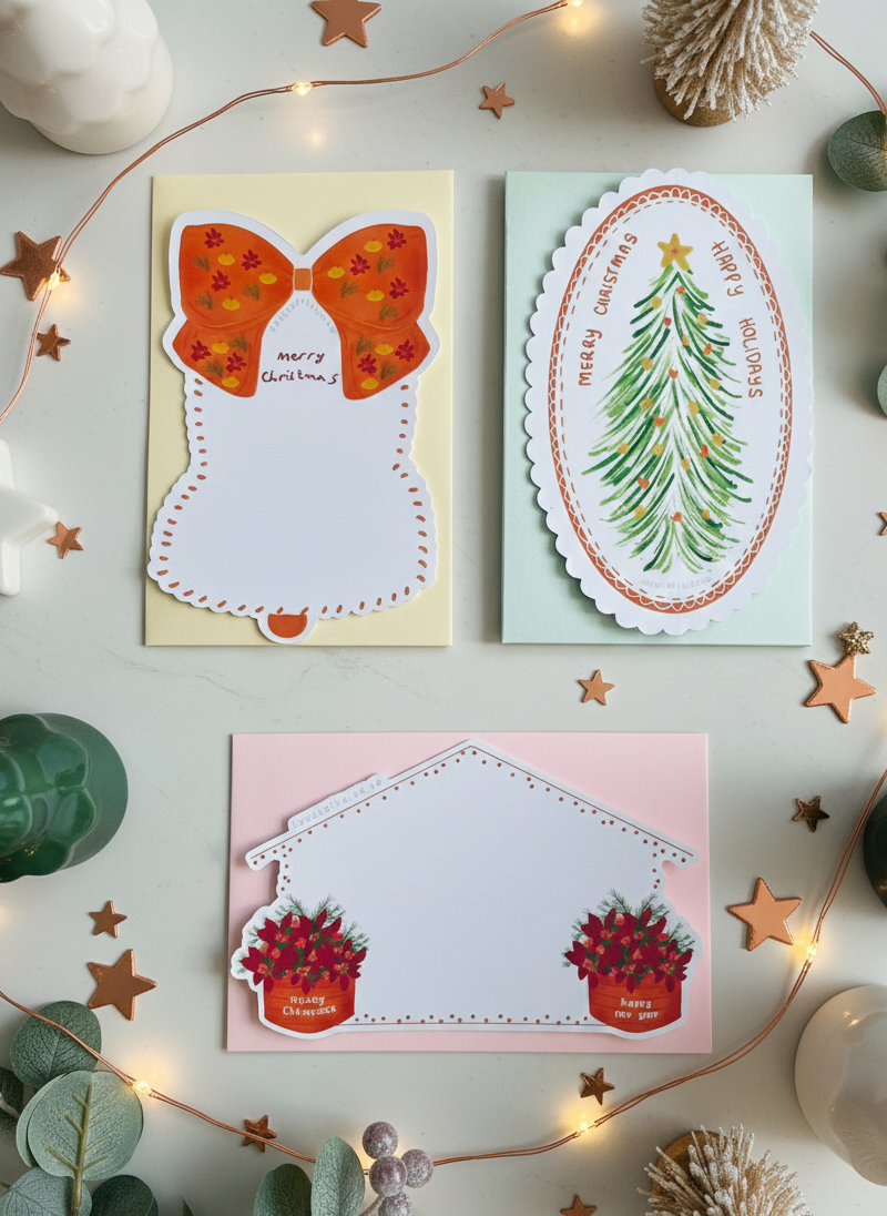 Hand Illustrated Christmas Cards (set of 3)
