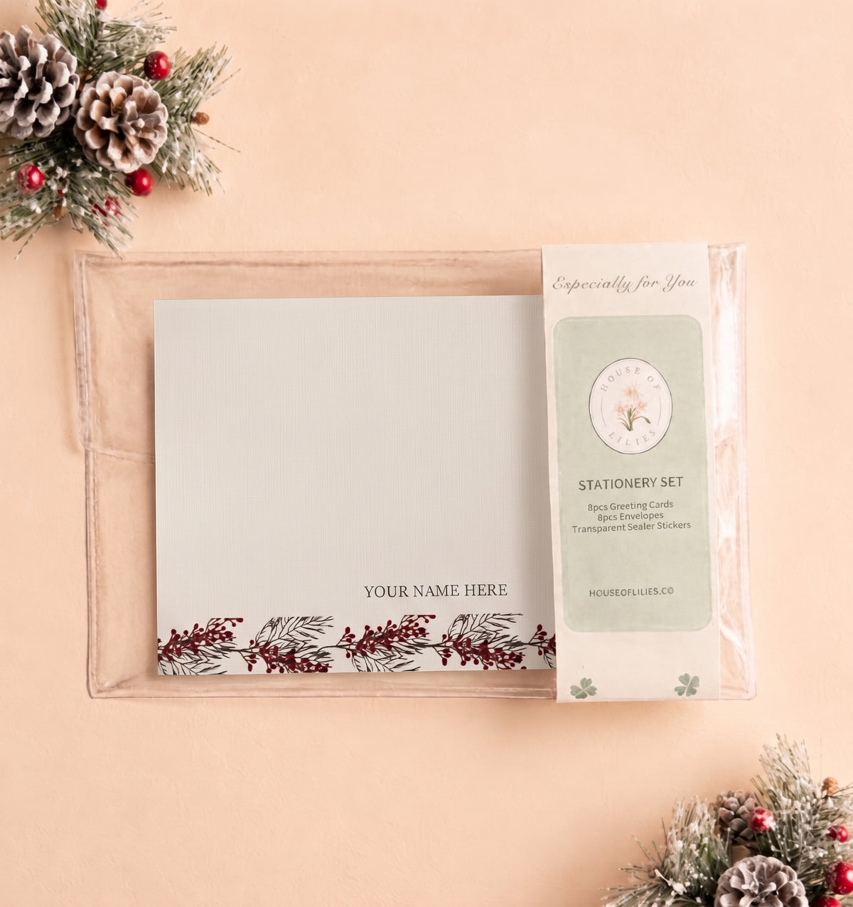 Christmas Card & Envelope Set