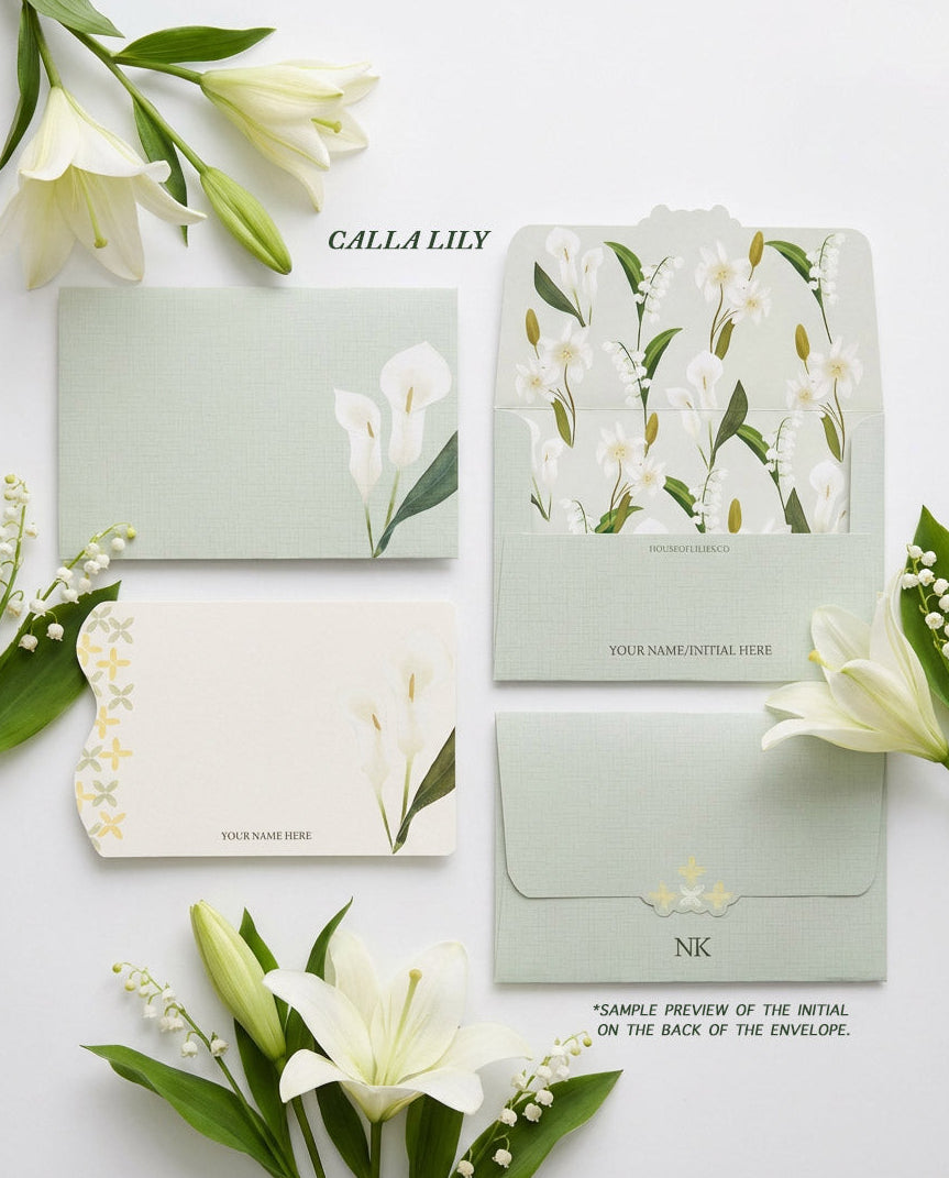 Personalised Lily Card & Envelope Set (Pre-Order)