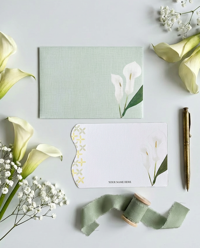 Personalised Lily Card & Envelope Set (Pre-Order)