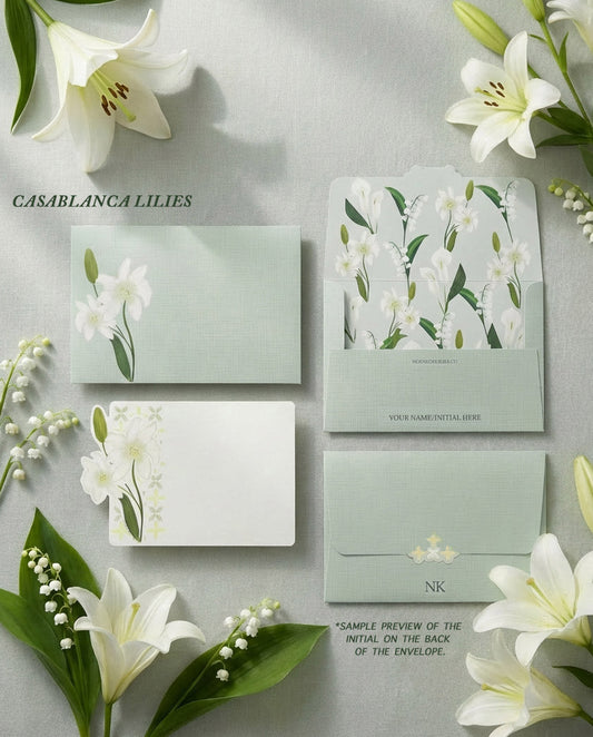 Personalised Lily Card & Envelope Set (Pre-Order)