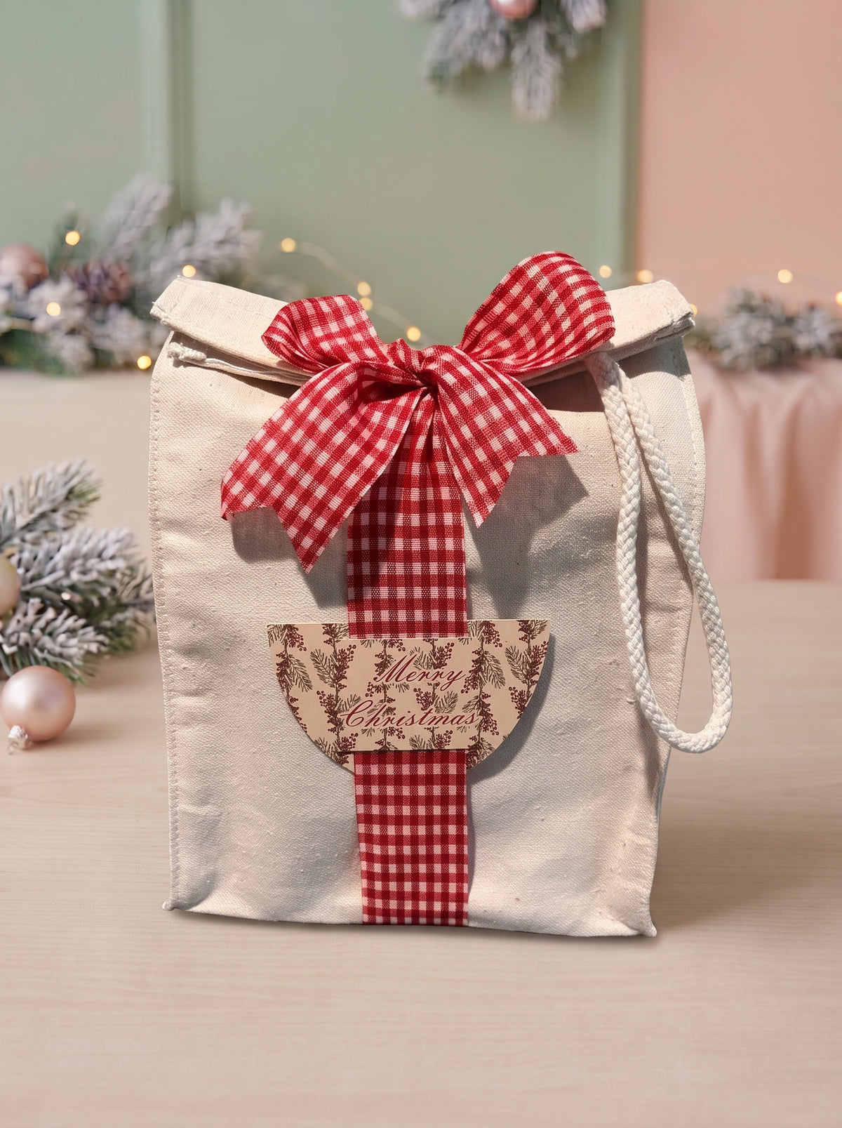 Reusable Christmas Fabric Gift Wrap Set of 3