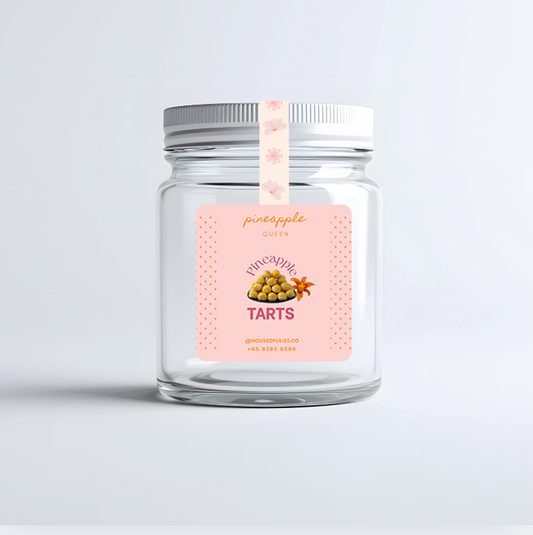 Pineapple - (Personalised) Square Pink Label Stickers 24pcs