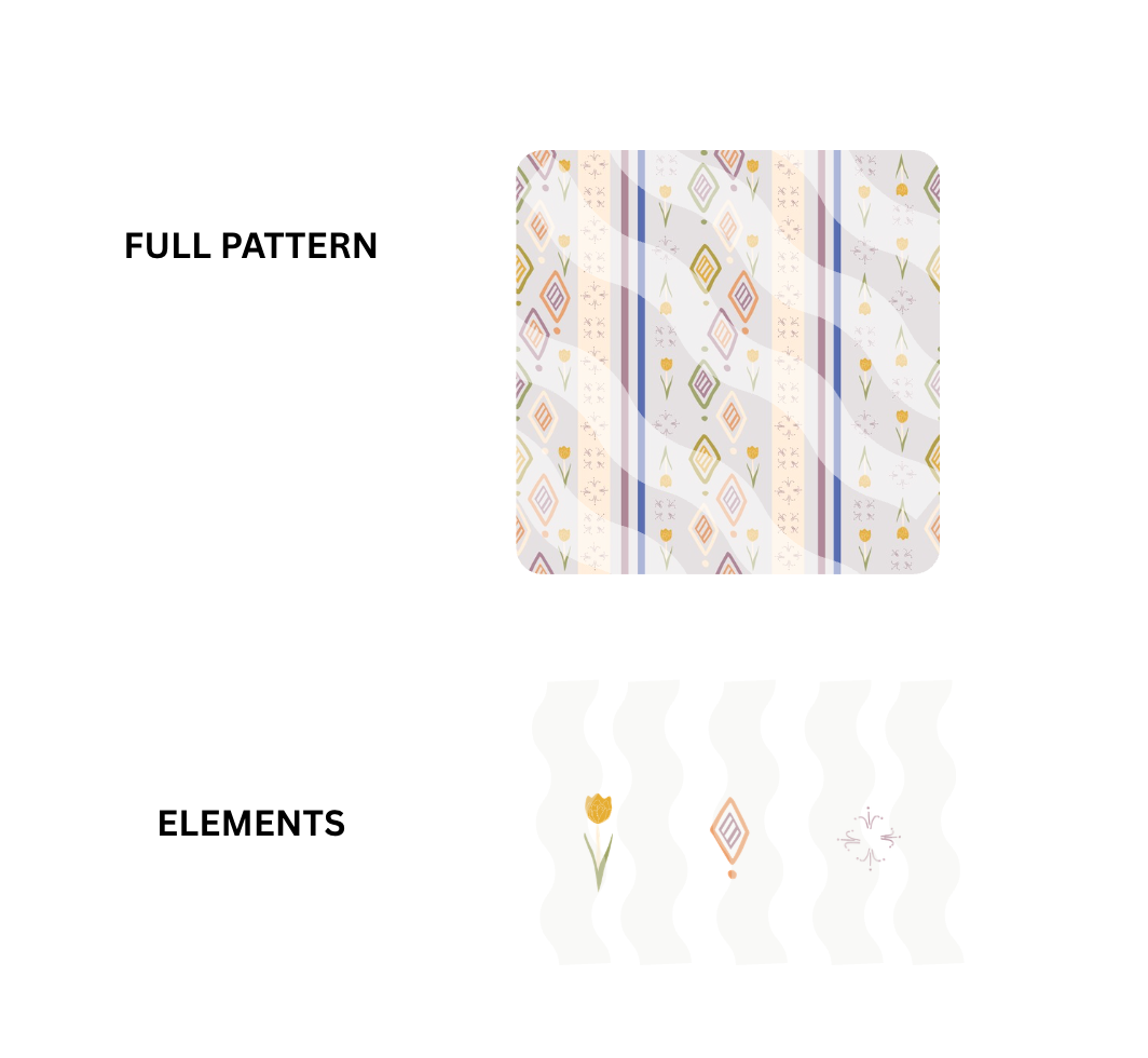 Tulip Tenun - Seamless Pattern Download