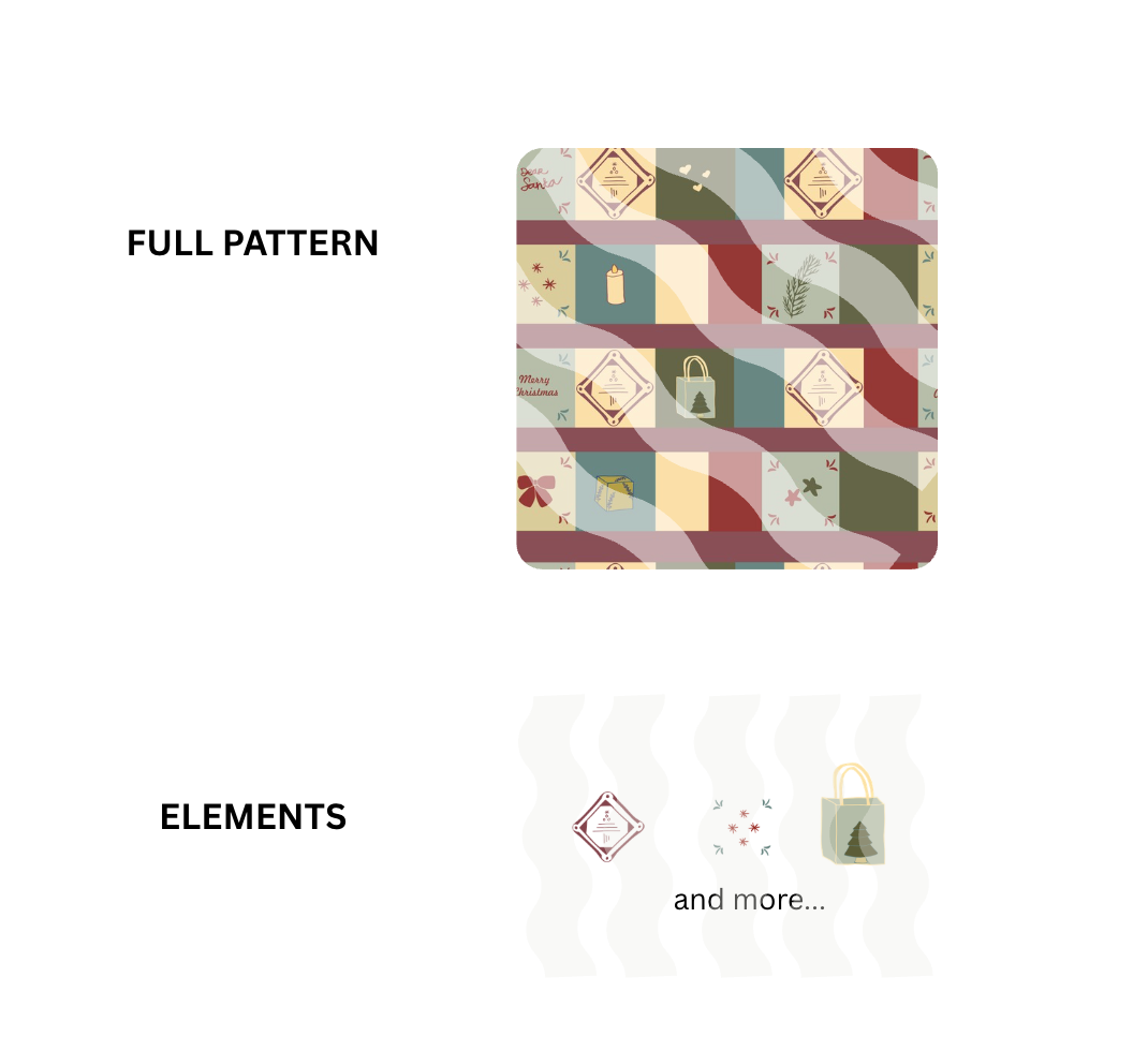 Santa's Patchwork - Seamless Pattern Download