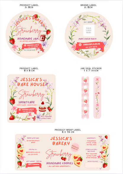 The Lilies Flavor Collection ( I ) – Strawberry, Peanut & Chocolate Label Bundle