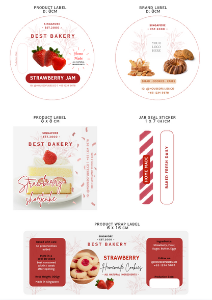 The Lilies Flavor Collection ( I ) – Strawberry, Peanut & Chocolate Label Bundle