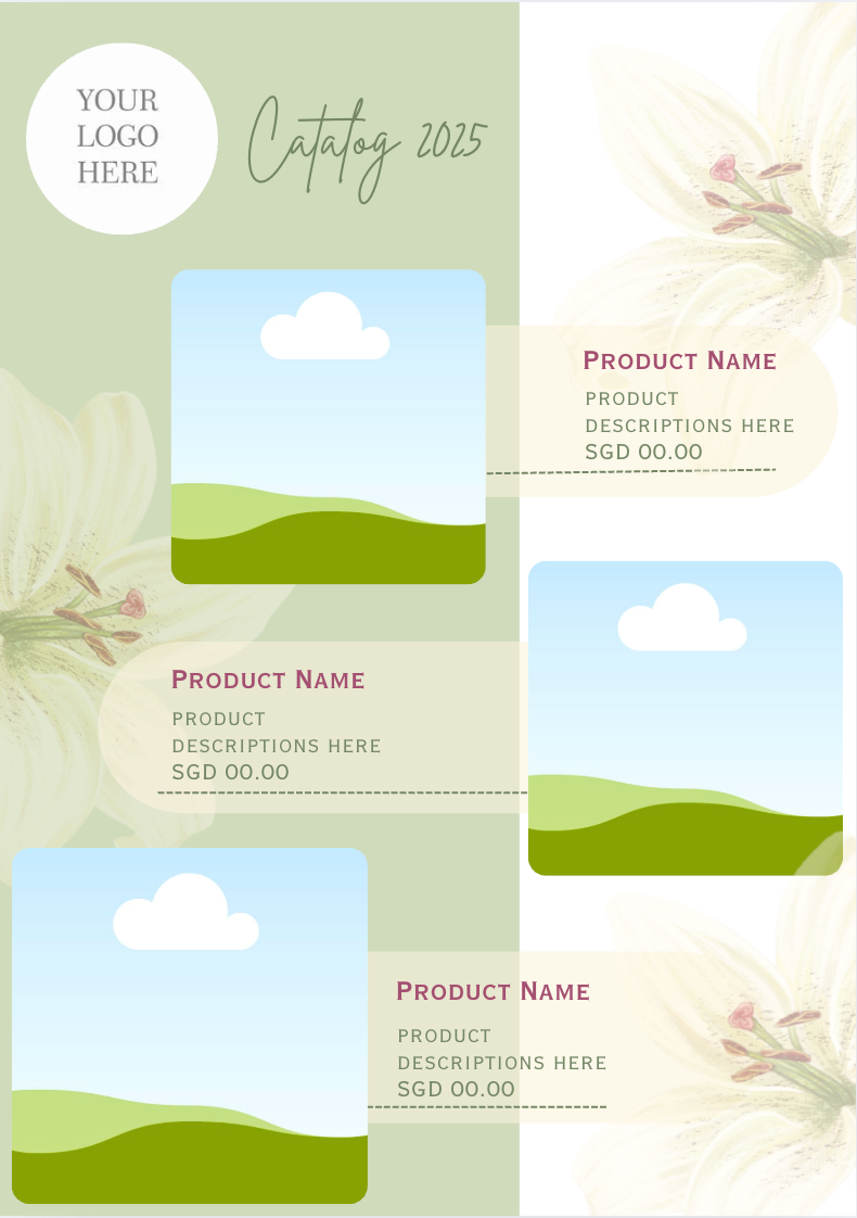 Lilies Mini Collection - Canva Template Bundle (5 Designs)