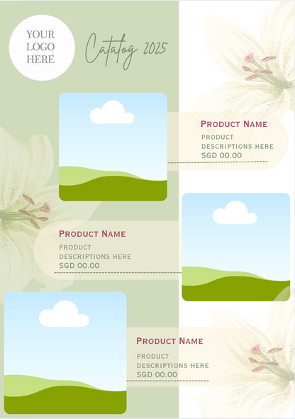 Lilies Mini Collection - Canva Template Bundle (5 Designs)
