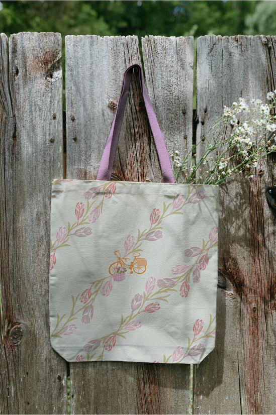 Bicycle Bloom - Seamless Pattern Download