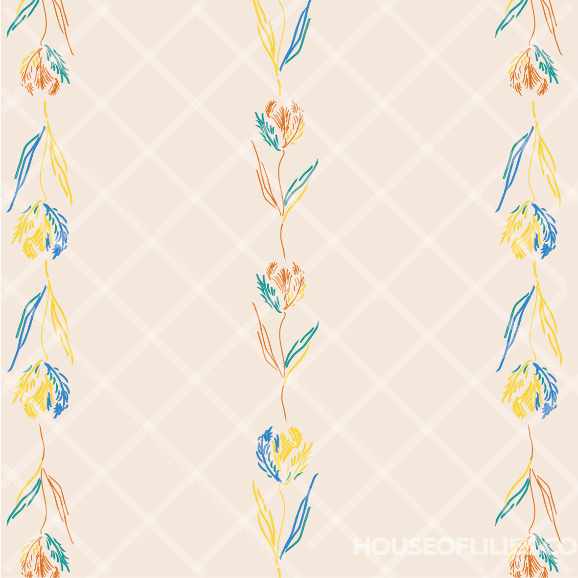 Tulip Garland - Seamless Pattern Download