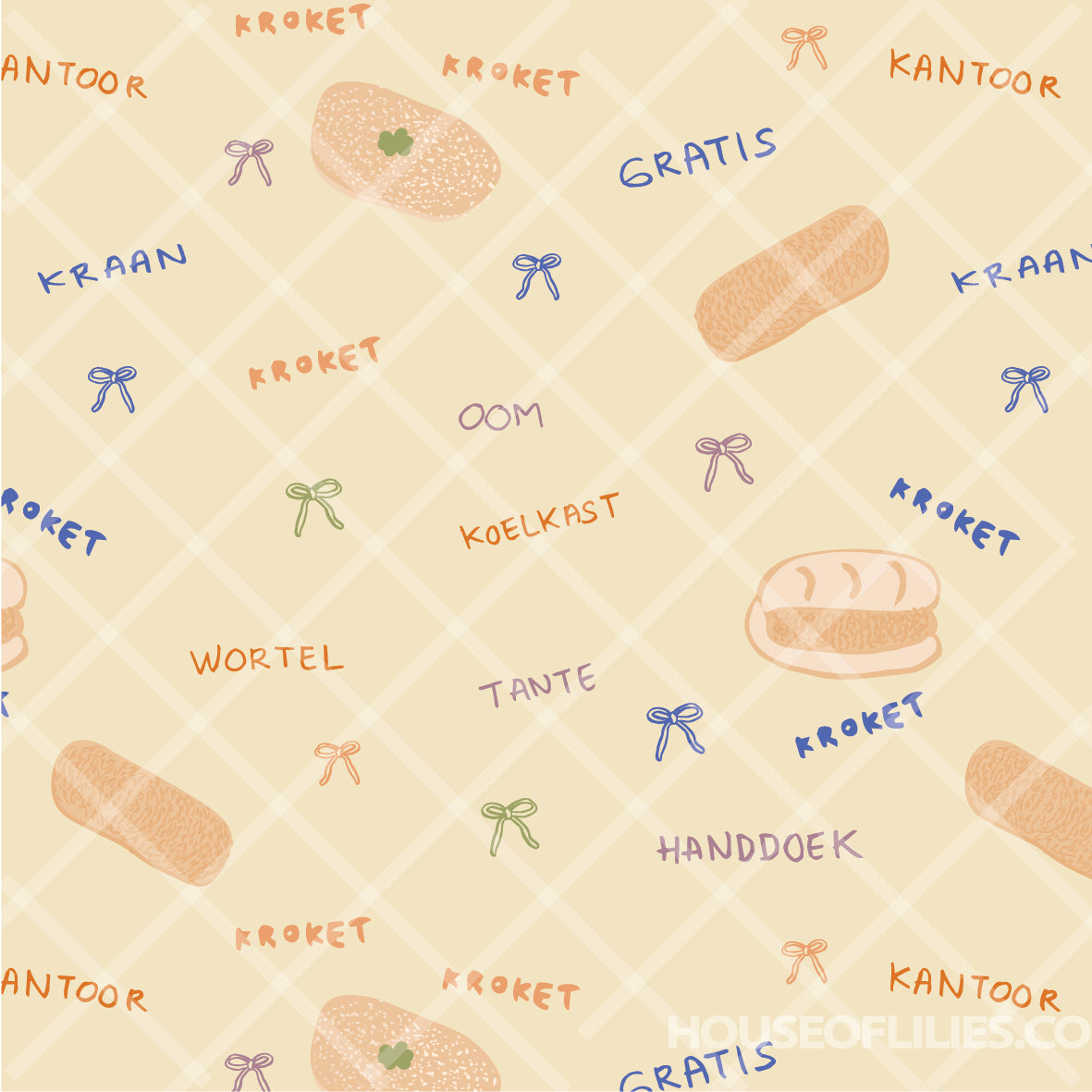 Kamus Kroket - Seamless Pattern Download